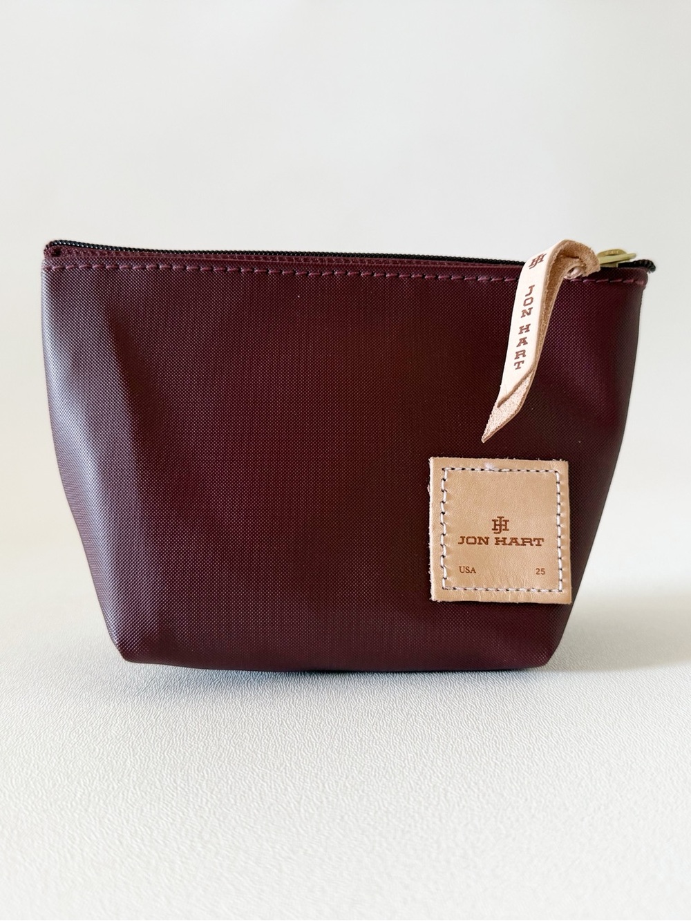 Jon Hart Chico Bag Burgundy Travel Pouch Cosmetic Case Personalized Hannah Small